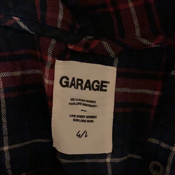 Garage buttoned plaid shirt - Picture 2 of 2